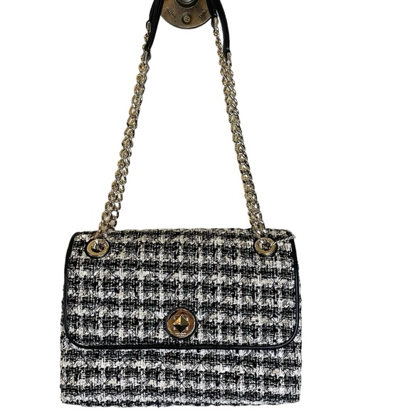 Kate Spade Natalia Tweed Medium Flap Front Chain Strap Shoulder Bag - Picture 2 of 13